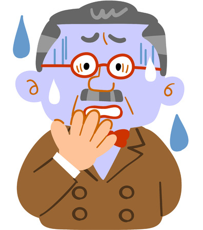 Male man with pale  faceのイラスト素材