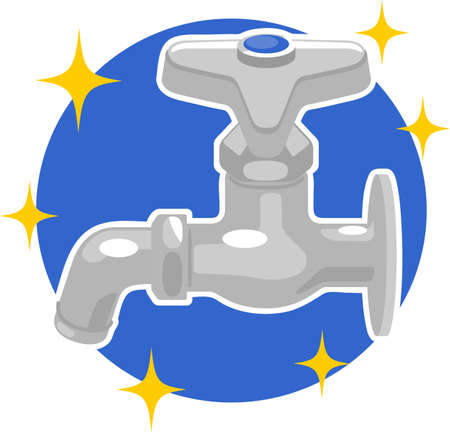 Repaired water faucetのイラスト素材