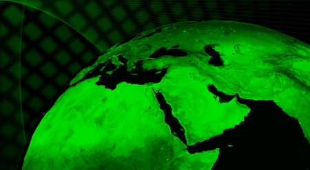 Middle East region technology concept. の写真素材