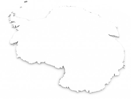 Map of Antarctica with embedded national flag. 3D illustrationの写真素材