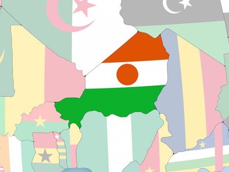 Sierra Leone with embedded flag. 3D illustration.の写真素材