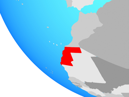 Western Sahara on simple globe. 3D illustration.の写真素材