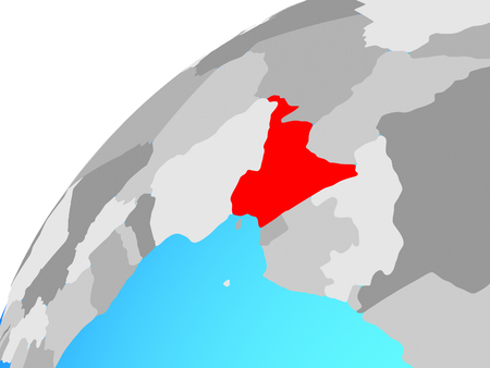 Cameroon on globe. 3D illustration.の写真素材
