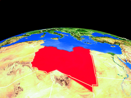 Closing in on Korea on simple globe. 3D illustration.の写真素材