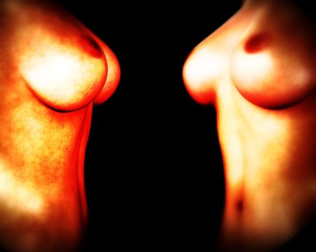 A erotic image of two sexy female bodies.の写真素材