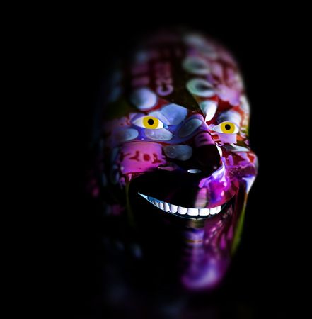 A man and machine hybrid representing modern technology.の写真素材