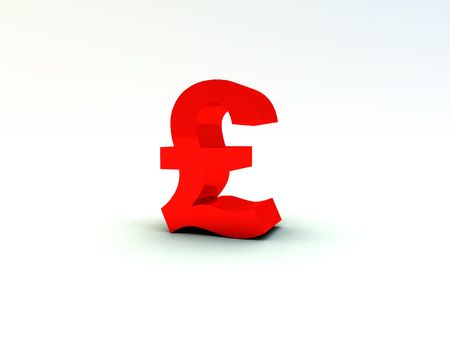 A computer created British pound sign.の写真素材