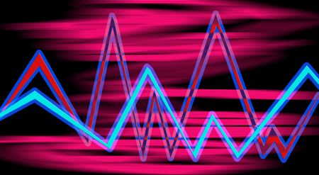 A simple waveform color based abstract background.の写真素材