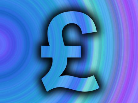 A image of a British currency pound sign.の写真素材