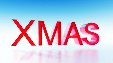 An text sign of the word xmas.の写真素材