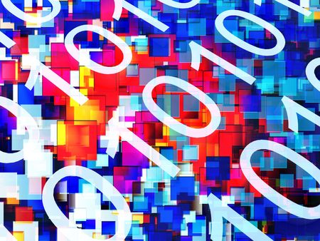 A set of 1's and 0's representing computer binary code and internet concepts. It would make a odd...