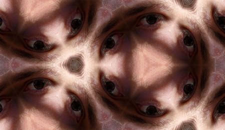 A seamless pattern made out of human eyes.の写真素材