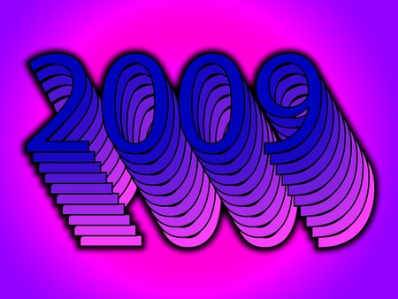 A simple image representing the new year 2009.