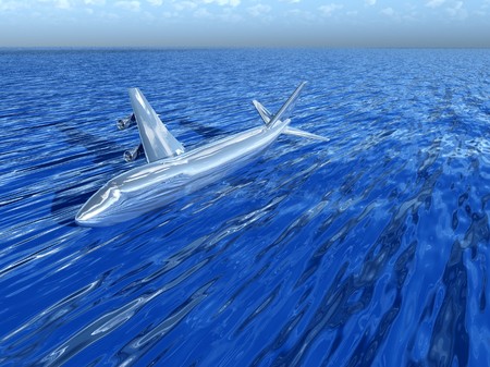 Image inspired by the Hudson River plane crash.の写真素材