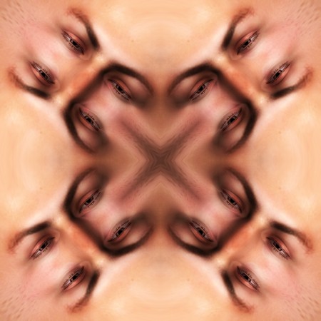 Seamless pattern made out of eyes.の写真素材