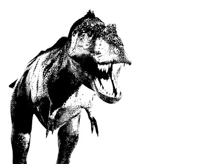 Illustration of a dangerous Tyrannosauruses Rex.の写真素材