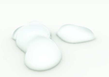 Some abstractly shaped water dropletsの写真素材