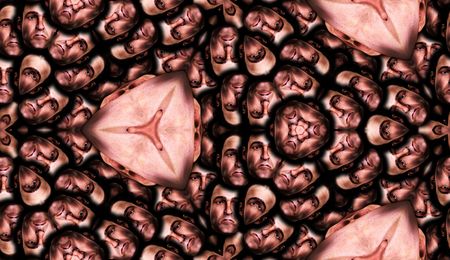 Seamless Male Faces Backgroundsの写真素材