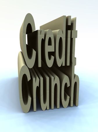 Text representing the credit crunchの写真素材