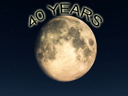 Image celebrating 40 years since the moon landing