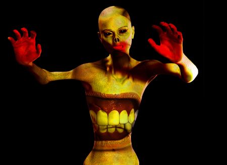 An abstract image of some zombies.の写真素材