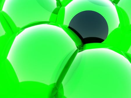 Close up of a unique cell amongst some identical cells.の写真素材
