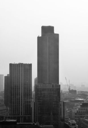An aerial view of the cityscape of London.のeditorial素材