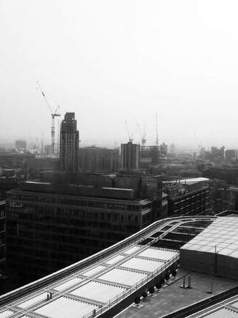 An aerial view of the cityscape of London.のeditorial素材