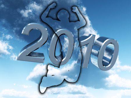 Conceptual image celebrating the year 2010.