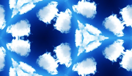 Seamless pattern made out of sky and clouds.の写真素材