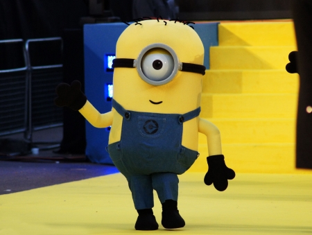 LONDON - October 11: Yellow Minion At The Despicable Me Premiere October 11, 2010 in Leicester...
