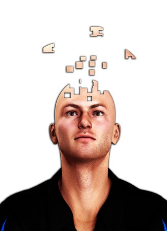 Conceptual image about alzheimers and memory loss. の写真素材