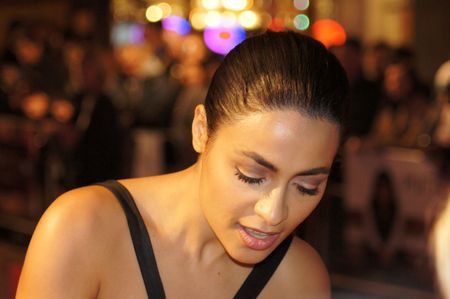 LONDON - October 18: Yasmine Elmasri  At The Miral Premiere October 18, 2010 in Leicester Square London, England. のeditorial素材