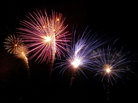 Photo of a firework display in Barkingside recreational ground. の写真素材