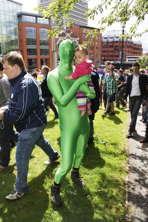 Bristol - July 16: Gay Pride 2011 In Bristol Castle Park July 16th, 2011 in Bristol, England.のeditorial素材