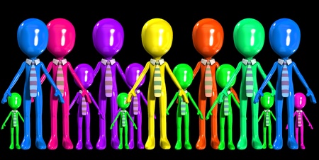 Concept image about having a multi ethnic workforce.の写真素材