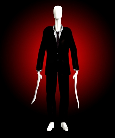 The slender man of internet mythology の写真素材