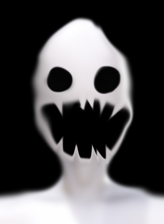 Scary looking ghost face for Halloween の写真素材