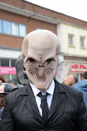 London - April 28: People dressing up in Cosplay costume to take part in the Sci Fi London Parade which marks the start of the 2013 Sci Fi London Film Festival which takes place in Stratford London April 28th, 2013 in London England.のeditorial素材