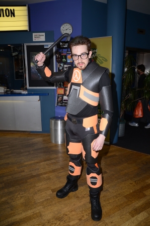 London - April 28: People dressing up in Cosplay costume to take part in the Sci Fi London Parade which marks the start of the 2013 Sci Fi London Film Festival which takes place in Stratford London April 28th, 2013 in London England.のeditorial素材