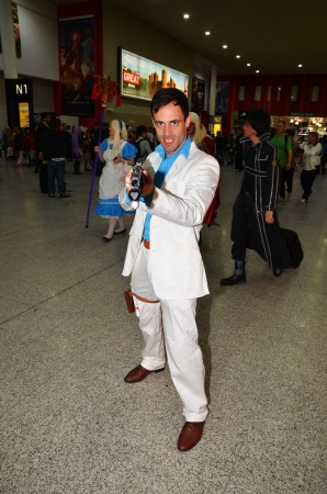 London - May 26: People dressing up in Cosplay costume to take part in the MCM expo which has the largest gathering of Cosplayers in the country, which takes place in Excel Centre, London May 26th, 2013 in London England. のeditorial素材