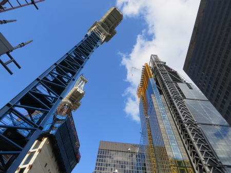 Construction of buildings in the city of London.の写真素材