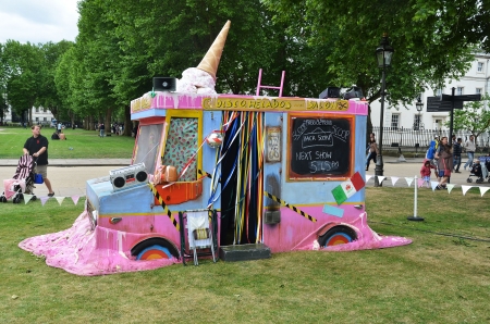 London, June 23: Performers at the Greenwich and Docklands International Festival in Greenwich University, London June 23rd, 2013 in London England.のeditorial素材