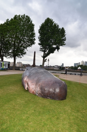 London, June 23: The Great Greenwich Whale at the Greenwich and Docklands International Festival in Greenwich University, London June 23rd, 2013 in London England.のeditorial素材