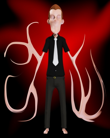 The Slenderman made famous by internet myth.の写真素材