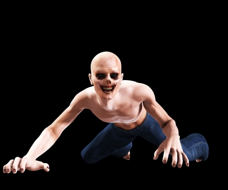 Zombie that is crawling on the floor.の写真素材