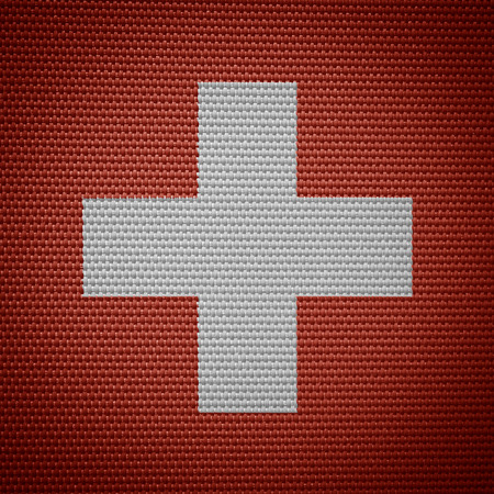 Swiss fabric flagsの写真素材