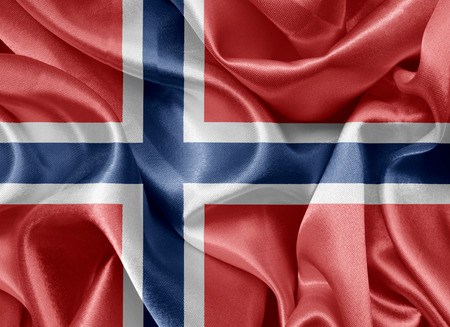 Norwegian satin flagの写真素材
