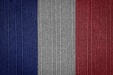 fabric flags of Franceの写真素材
