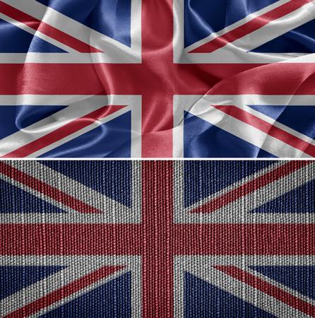 Cloth england flag in the backgroundの写真素材